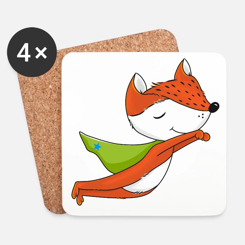superFOX - Untersetzer (4er-Set) - Weiß