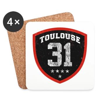 Toulouse 31, 5 star Vintage. - Coasters (set of 4) - white - Front