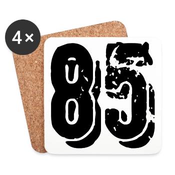 Maillot à 85 chiffres - Dessous de verre (lot de 4) - blanc - Devant