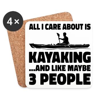 All I Care About Is Kayaking And Like Maybe 3 Peop - Untersetzer (4er-Set) - Weiß - Vorne