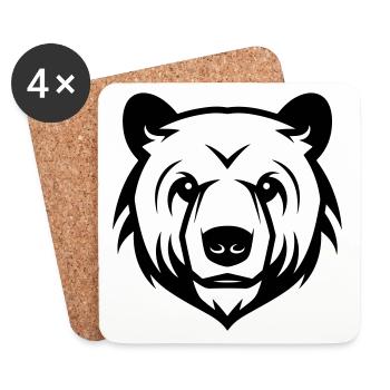Eisbär Kopf Polar bär - Untersetzer (4er-Set) - Weiß - Vorne