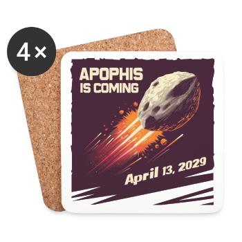 Apophis 13.04.2029 / Interstellares Objekt 99942 - Untersetzer (4er-Set) - Weiß - Vorne
