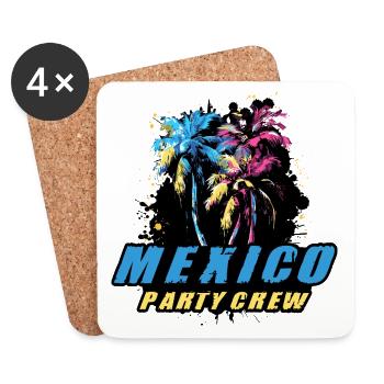 Mexique Party Crew Vacances Dire - Dessous de verre (lot de 4) - blanc - Devant