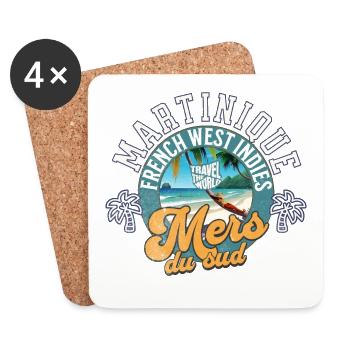 South Seas Martinique - Coasters (set of 4) - white - Front