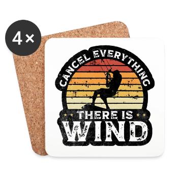 Kitesurfing - Coasters (set of 4) - white - Front