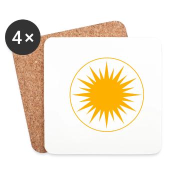 Kurden Rojava - Untersetzer (4er-Set) - Weiß - Vorne