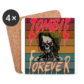 Zombie foreveR - Dessous de verre (lot de 4) - blanc - Devant
