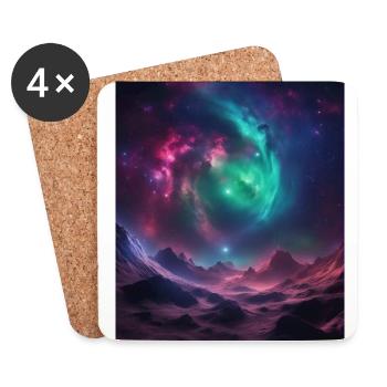 Space Nebula - Untersetzer (4er-Set) - Weiß - Vorne