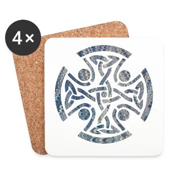 Celtic knot 11 e 119 - Coasters (set of 4) - white - Front