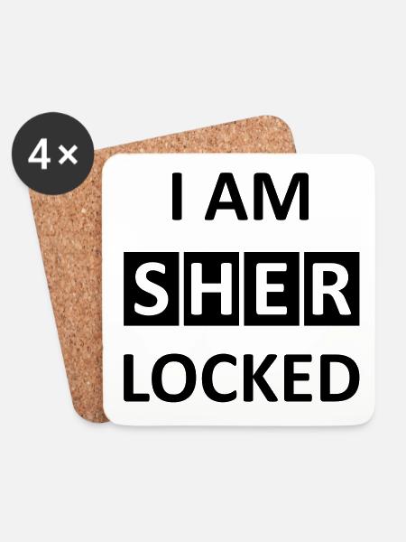 I AM SHERLOCKED - Untersetzer (4er-Set) - Weiß
