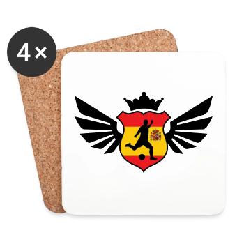 Spain soccer emblem flag eu - Coasters (set of 4) - white - Front