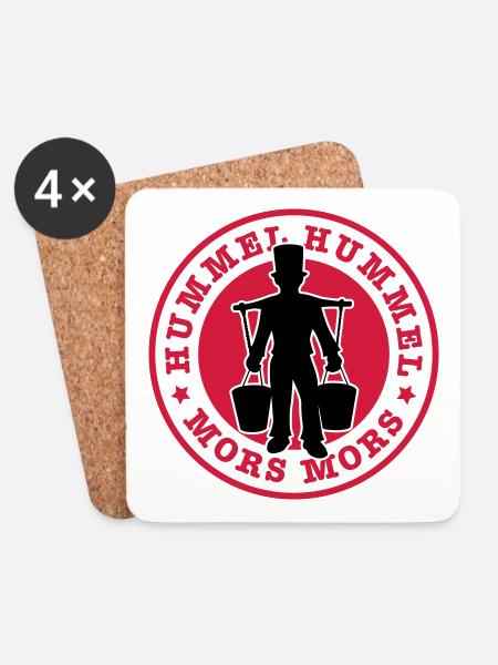 01 Hummel Hummel Mors Mors Hamburg - Untersetzer (4er-Set) - Weiß