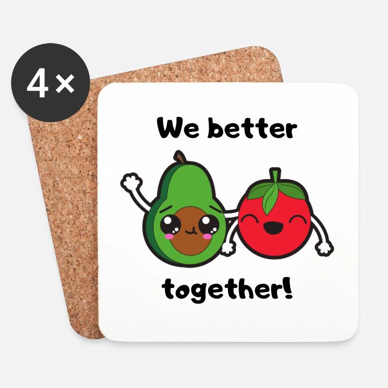 We better together. - Untersetzer (4er-Set) - Weiß
