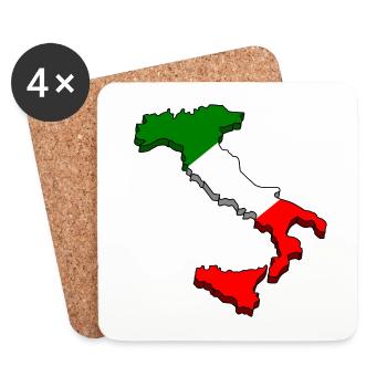 Italy Italy Italia - Coasters (set of 4) - white - Front
