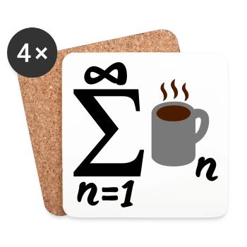 Infinite Coffee - Coasters (set of 4) - white - Front