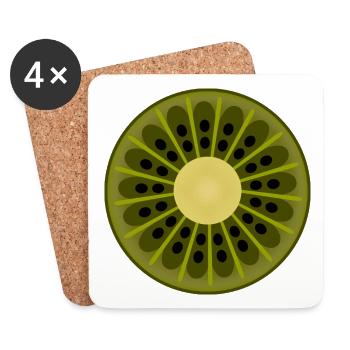 KIWI - Dessous de verre (lot de 4) - blanc - Devant
