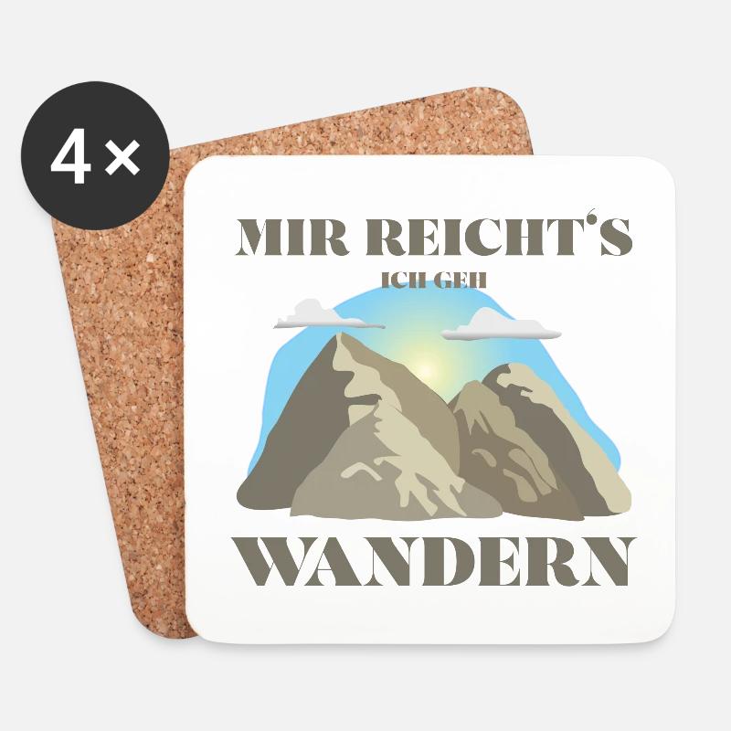 Mir reicht´s ich geh wandern! Wander Shirt, Fun - Untersetzer (4er-Set) - Weiß