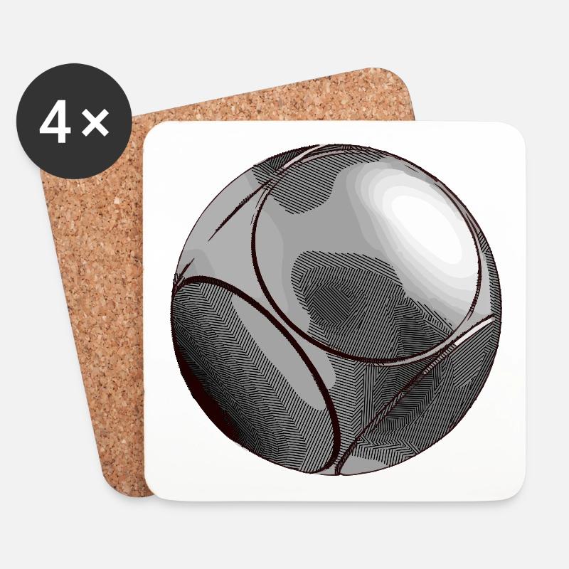 boule kugel - Untersetzer (4er-Set) - Weiß