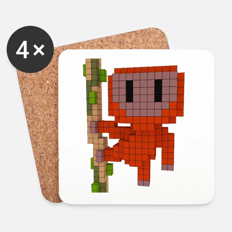 Orang Utan - Untersetzer (4er-Set) - Weiß