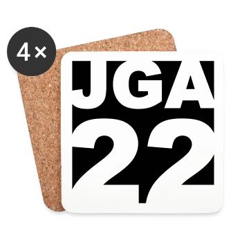 JGA 22, JGA22, #jga - Untersetzer (4er-Set) - Weiß - Vorne