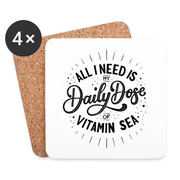 Vitamin Sea - Untersetzer (4er-Set) - Weiß - Vorne