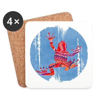 frog 110 a - Coasters (set of 4) - white - Front