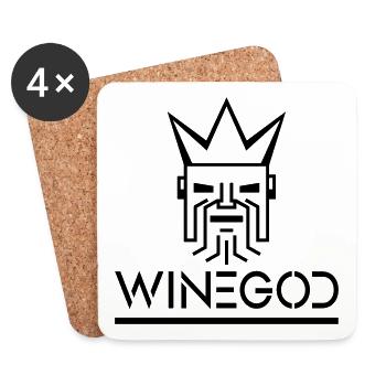 Winegod - Coasters (set of 4) - white - Front