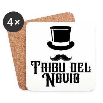 Tribu del Novio Groom's Tribe Wedding Groomsmen - Coasters (set of 4) - white - Front