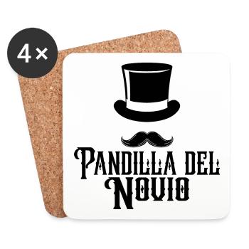 Pandilla del Novio Boyfriend Gang Groomsmen Gift - Coasters (set of 4) - white - Front