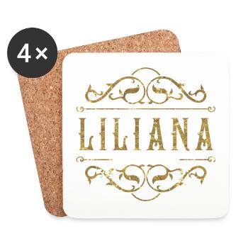 Liliana gold - Coasters (set of 4) - white - Front