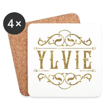 Ylvie or - Dessous de verre (lot de 4) - blanc - Devant