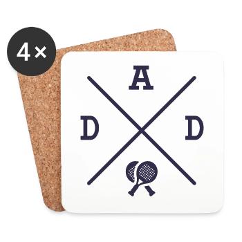 Padel tennis father Padel player Padel - Coasters (set of 4) - white - Front