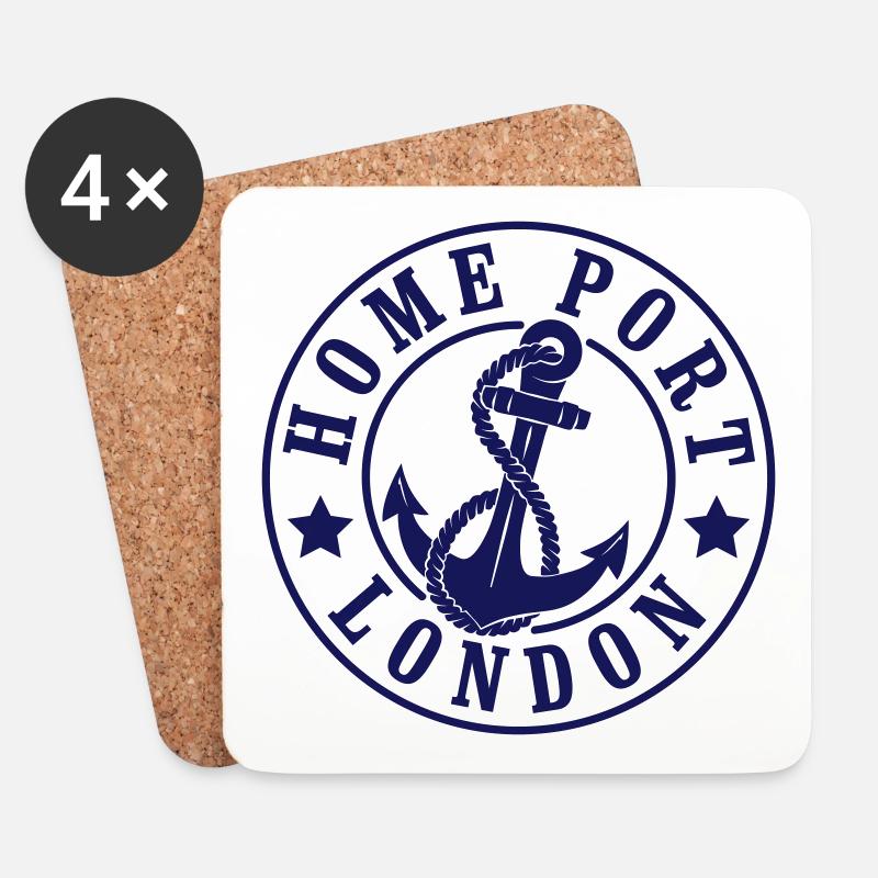 London - Untersetzer (4er-Set) - Weiß