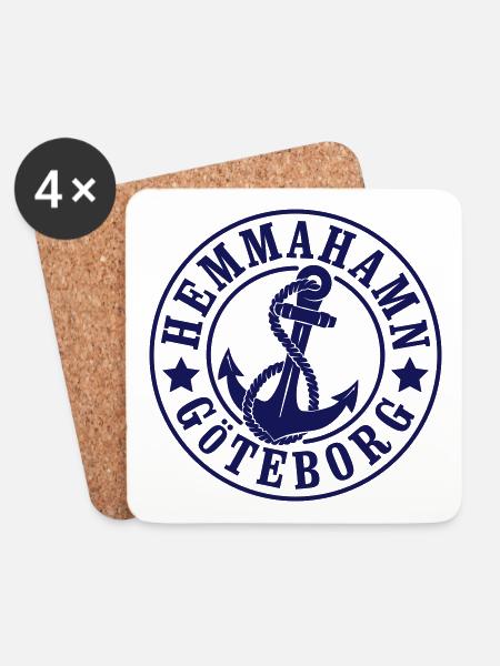 Göteborg - Untersetzer (4er-Set) - Weiß