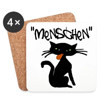menschen - Untersetzer (4er-Set) - Weiß - Vorne