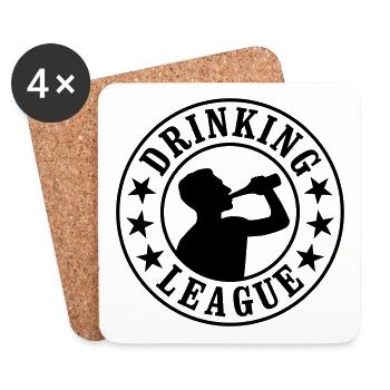 Drinking League - Untersetzer (4er-Set) - Weiß - Vorne