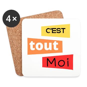C est tout moi - Dessous de verre (lot de 4) - blanc - Devant