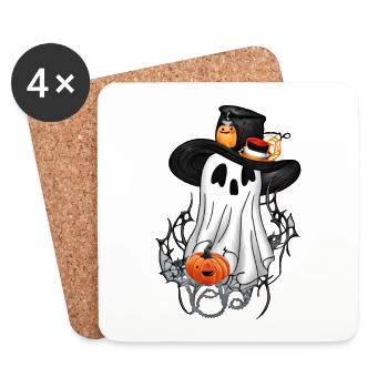 Ghost With a Pumpkin 4 - Dessous de verre (lot de 4) - blanc - Devant
