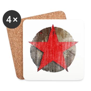 étoile rouge d’occasionLOOK LEFT - Dessous de verre (lot de 4) - blanc - Devant