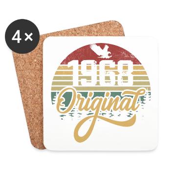 Original 1968 Vintage - 1968 Birthday Gift - Coasters (set of 4) - white - Front