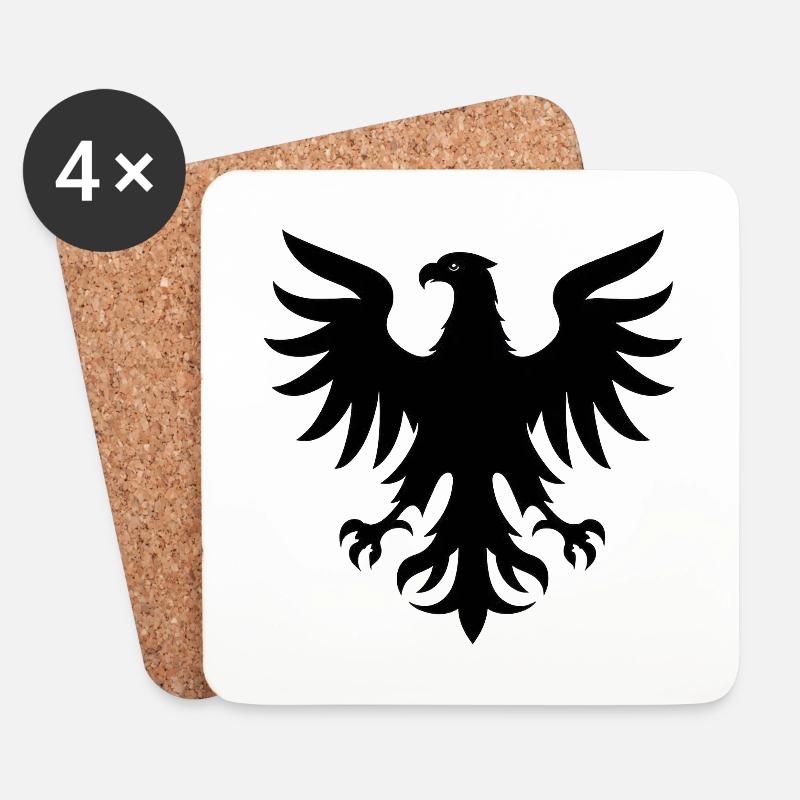 Adler Logo - Untersetzer (4er-Set) - Weiß