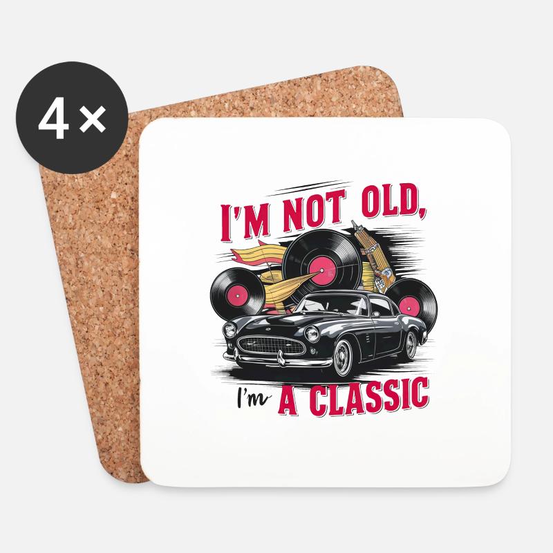 I'm not old, I'm a classic. - Untersetzer (4er-Set) - Weiß