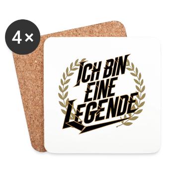 Je suis une légende - Dessous de verre (lot de 4) - blanc - Devant