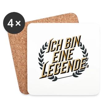 Je suis une légende - Dessous de verre (lot de 4) - blanc - Devant
