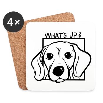 WhatsUp - Dessous de verre (lot de 4) - blanc - Devant