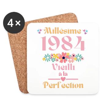 40 ans idée cadeau anniversaire drôle humour maman - Dessous de verre (lot de 4) - blanc - Devant