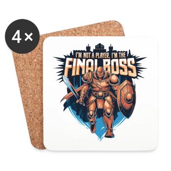 I'm the FinalBoss – Mächtiger Charakter - Untersetzer (4er-Set) - Weiß - Vorne