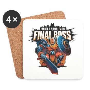 I'm the FinalBoss – Mächtiger Charakter - Untersetzer (4er-Set) - Weiß - Vorne