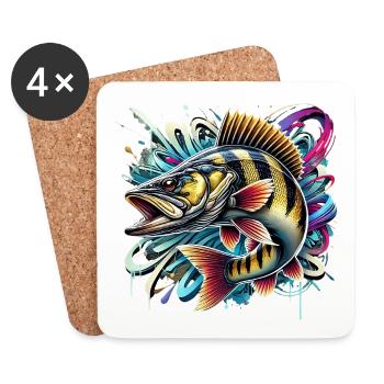 Dynamic Zander - Coasters (set of 4) - white - Front