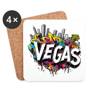 Vegas usa american amerika - graffiti - Untersetzer (4er-Set) - Weiß - Vorne
